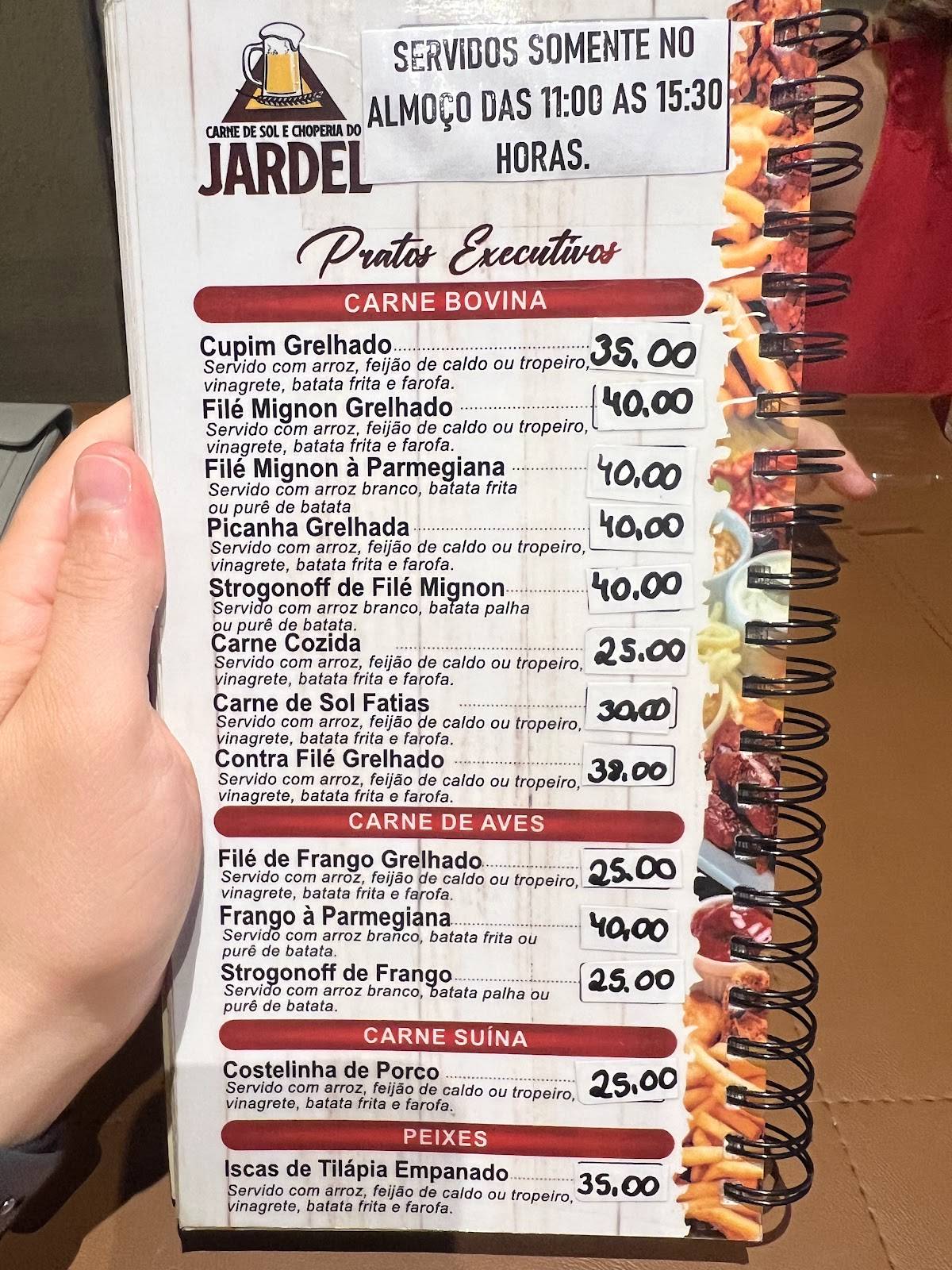 Carne de Sol e Choperia do Jardel cardápio