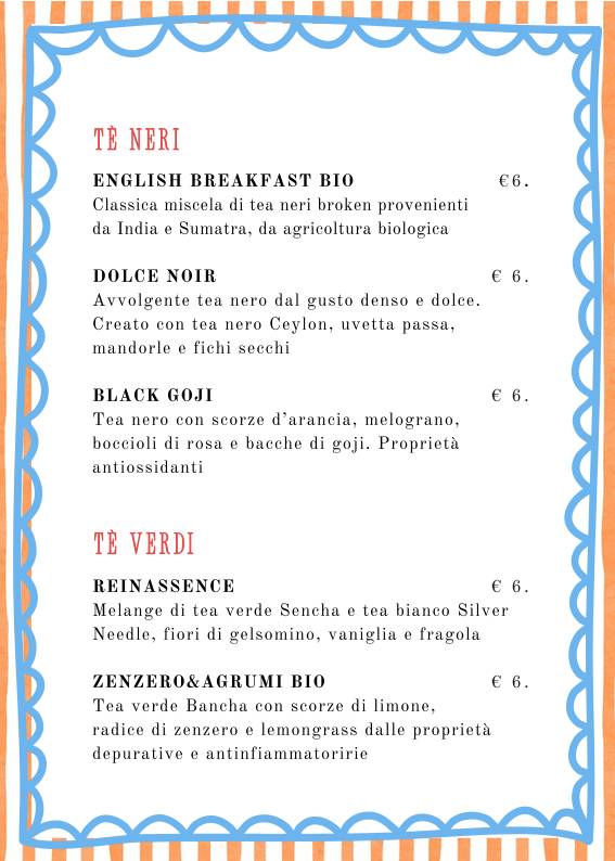 Menu di Casa Vidaschi 