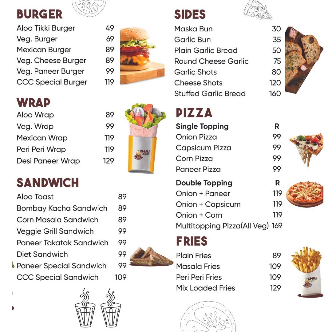 Chai churi cafe menu