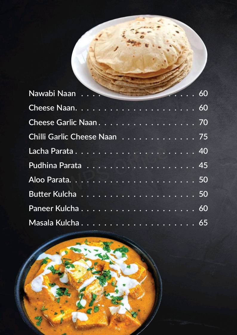 Chandoos Restaurant & Bakery menu