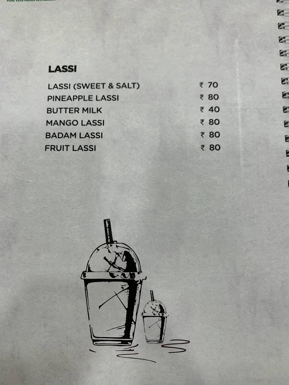Chennai Ananda Bhavan menu