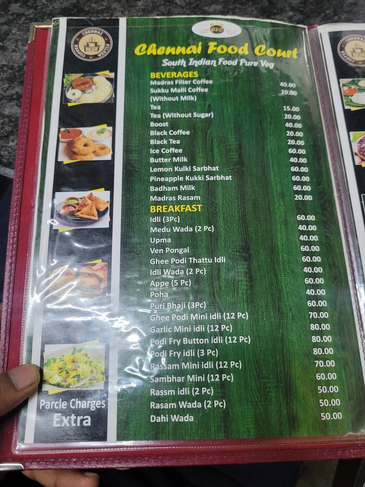 Chennai Food Court menu