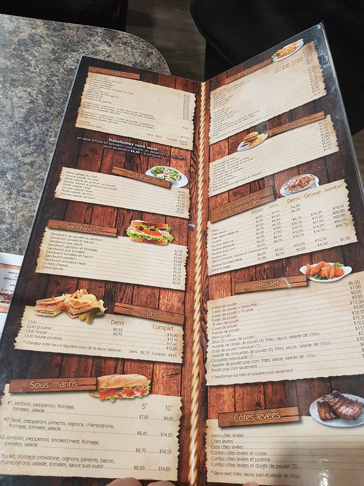 Menu de Restaurant Chez Raymonde