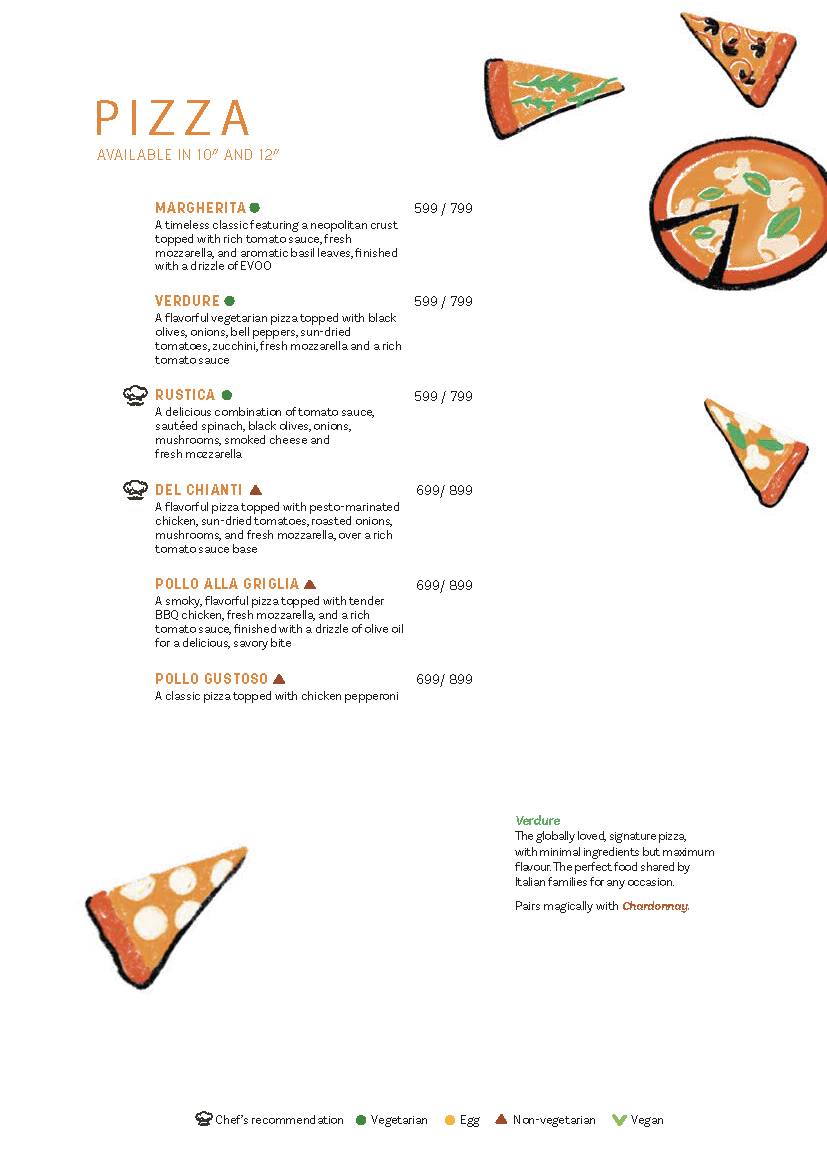 Chianti, MG Road menu