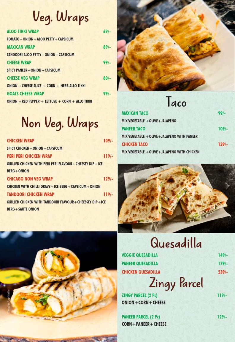 Chicago delights menu