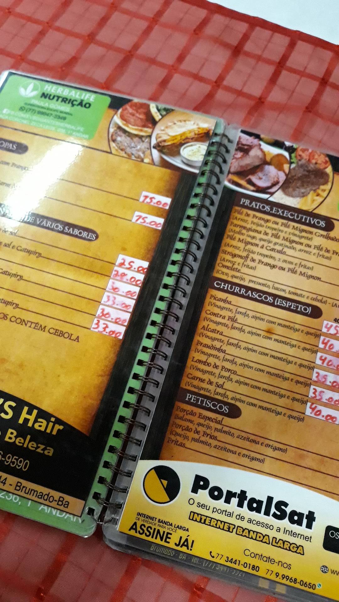 Restaurante e Churrascaria Boca Nervosa cardápio