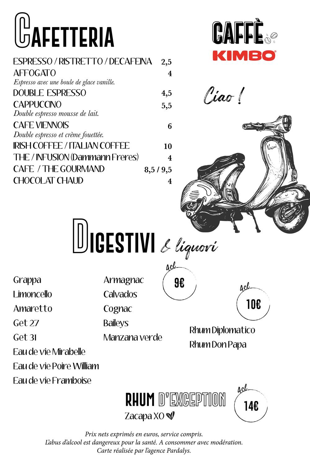 Menu de Restaurant Compiegne - Soprano