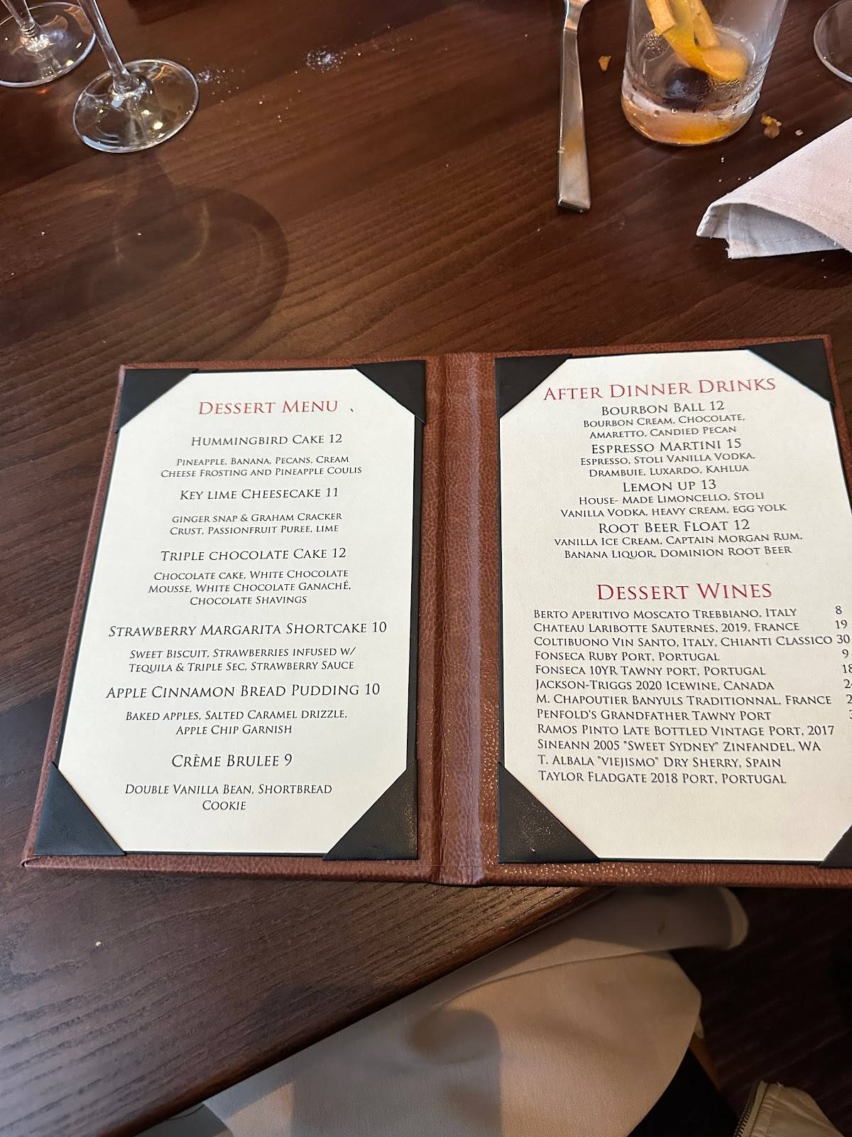Menu at Cork & Bull Chophouse restaurant, Chesapeake