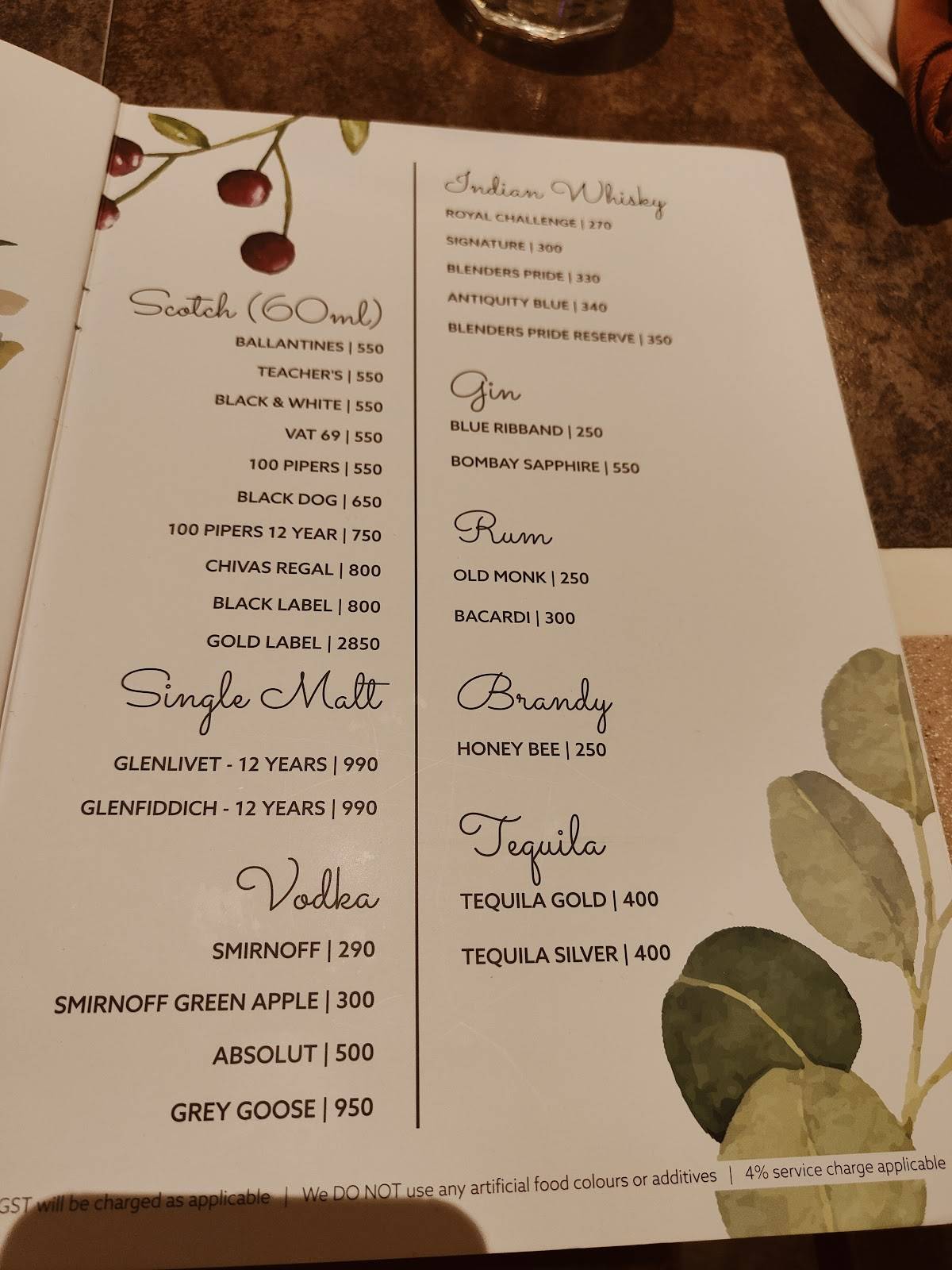 Curry Twist menu