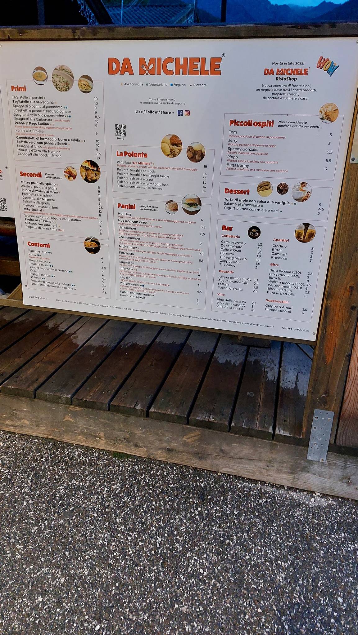 Menu di Da Michele Pozza 