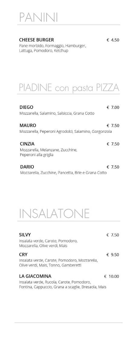 Menu di Da Nereo 