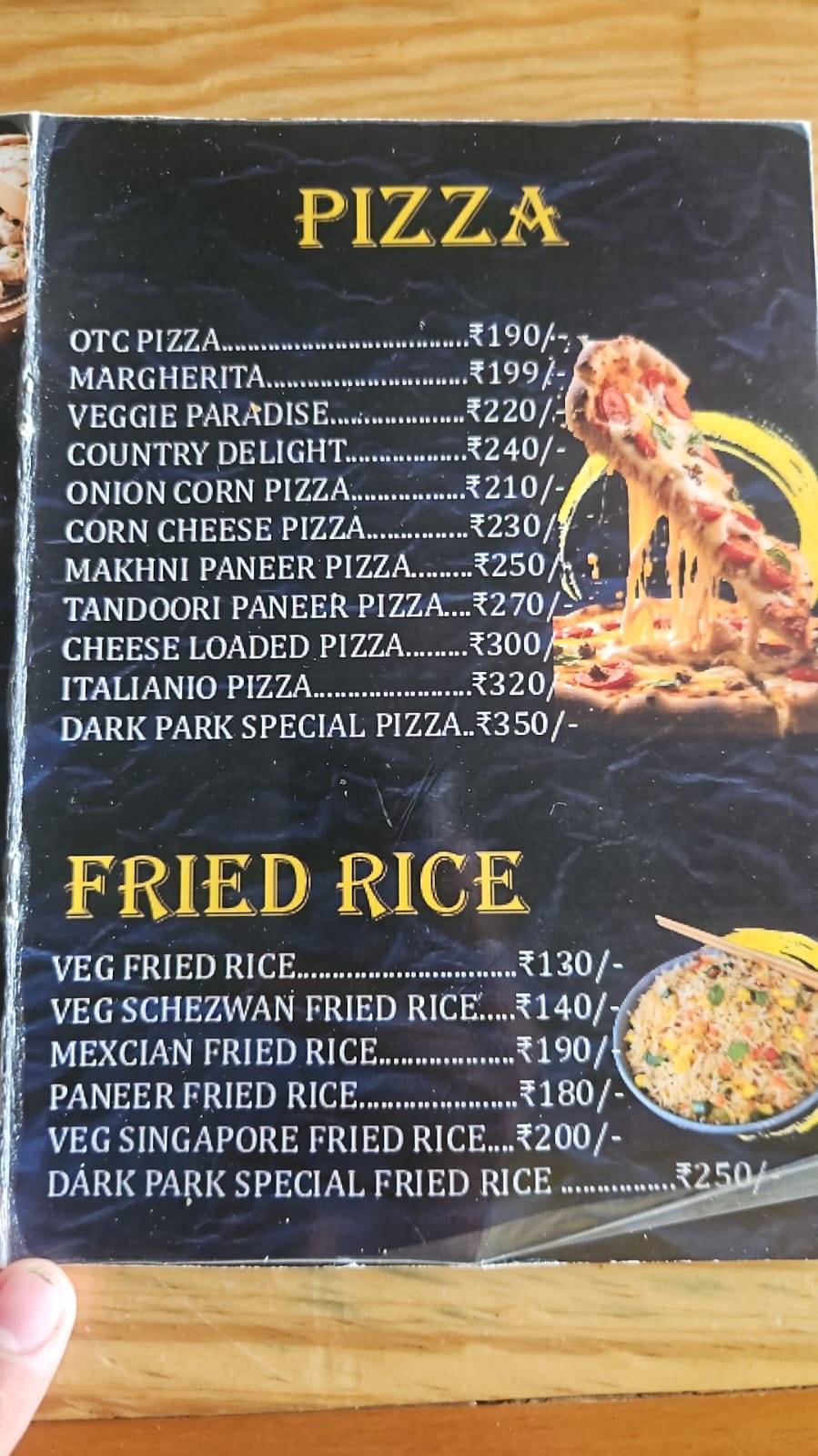 DarkPark Cakes Best cake Shop in chirawa , Best cafe in Chirawa, Best Bakery Shop in Chirawa menu