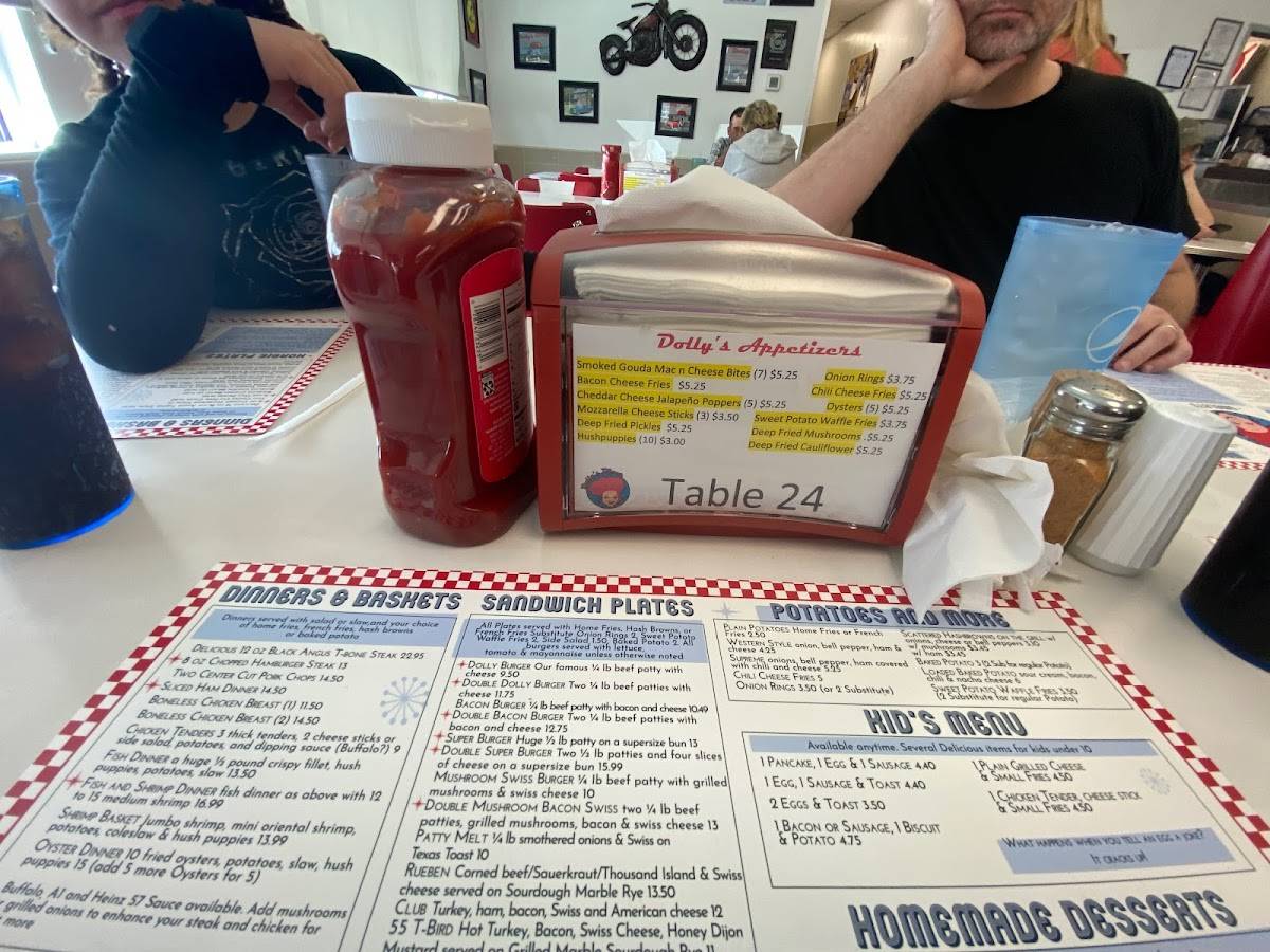 Menu at Dolly's Diner restaurant, Princeton, 909 Oakvale Rd