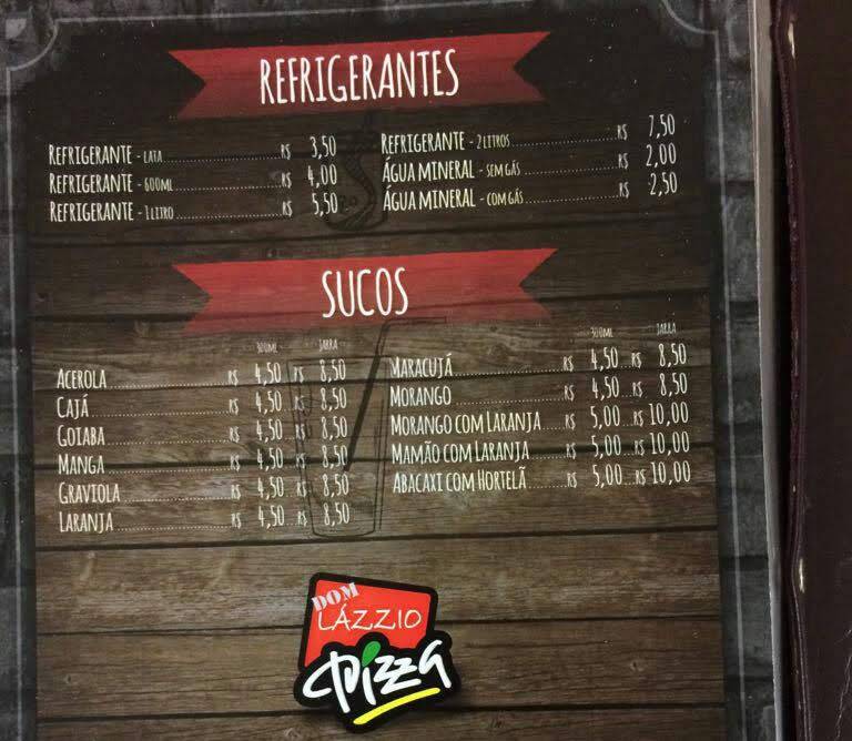 Dom Lazzio Pizza cardápio