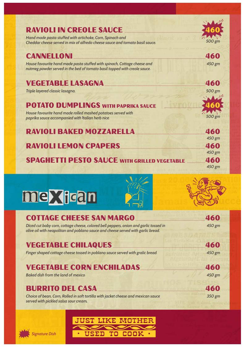 Downtown Restro Cafe menu