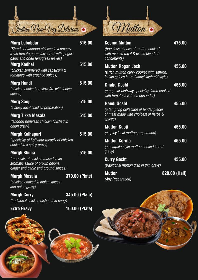 Dwarka Garden Restaurant menu