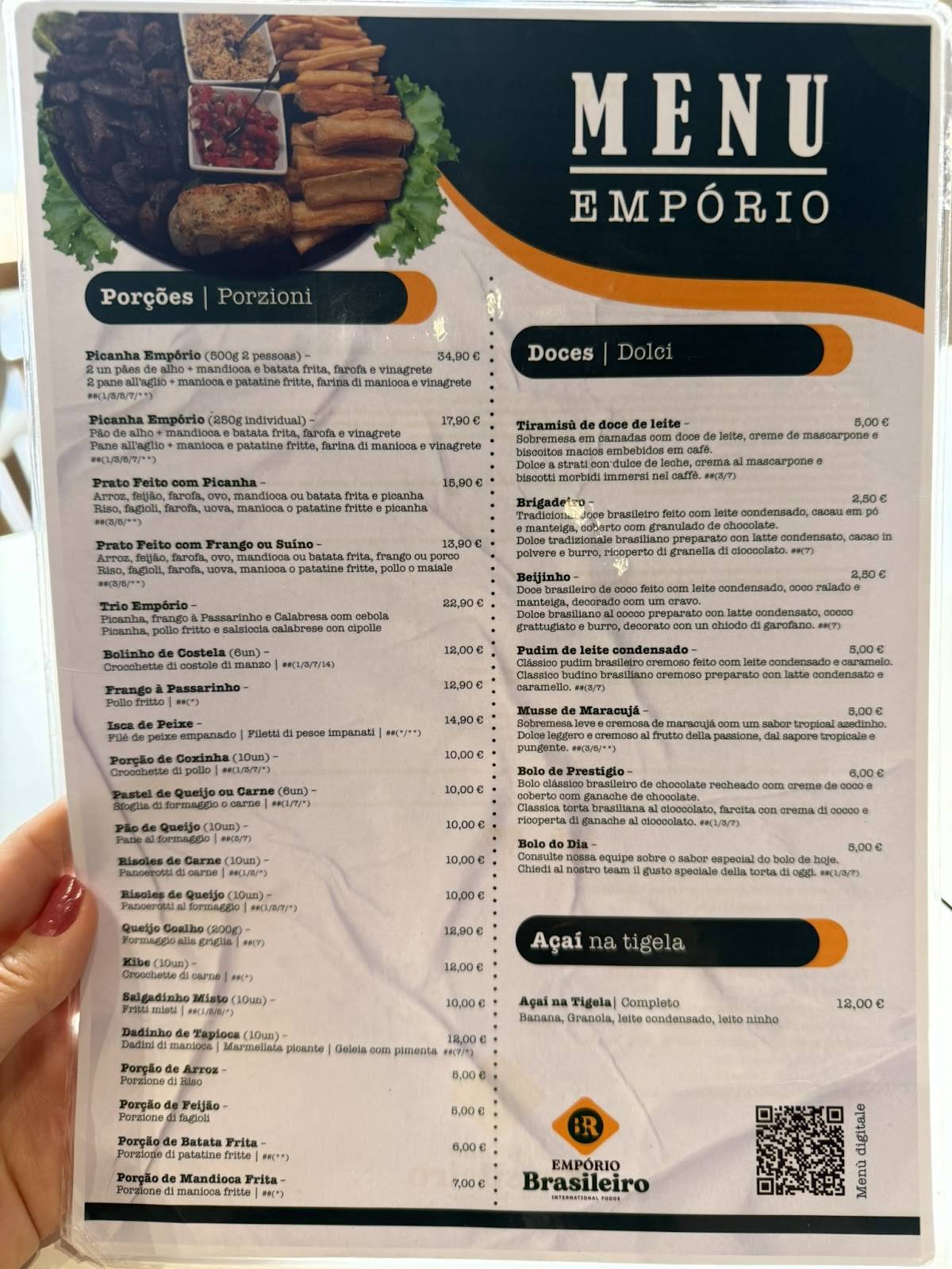 Menu di Empório Brasileiro 