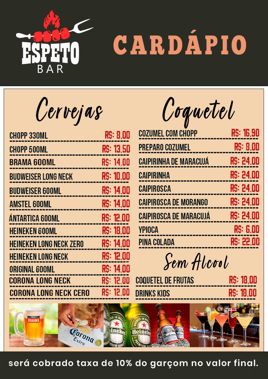 Espeto Bar cardápio