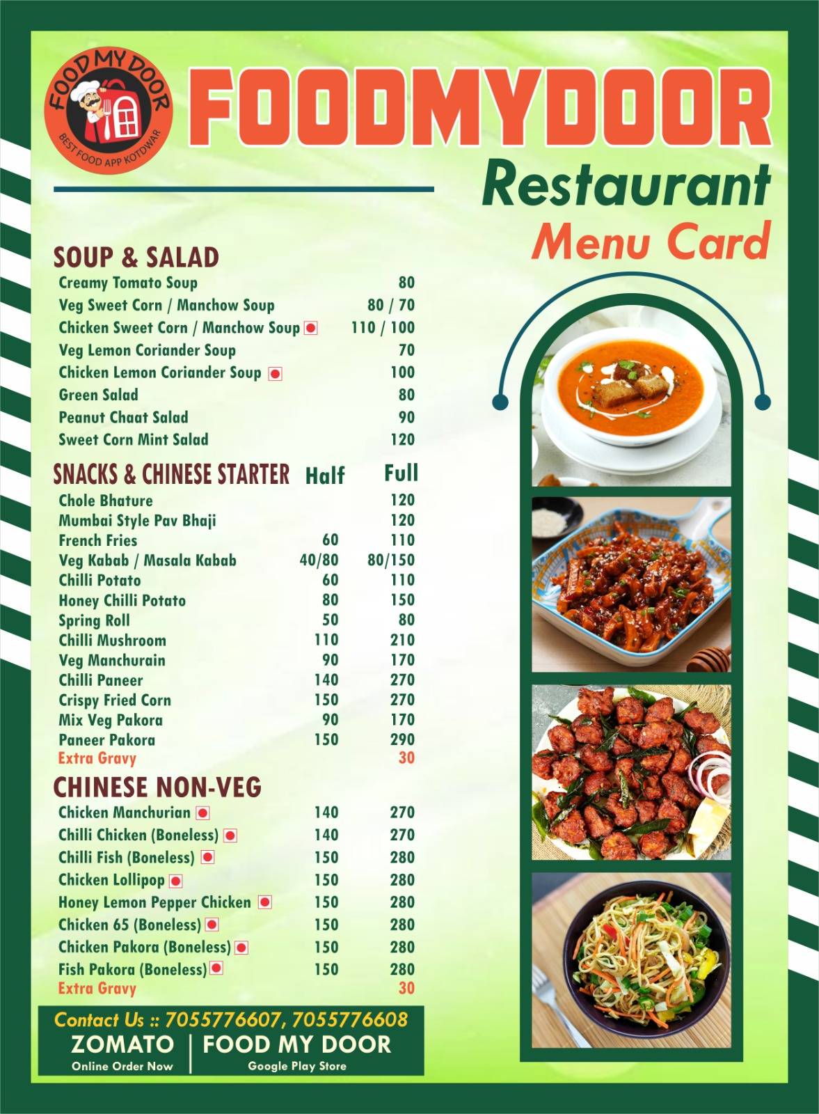 FOODMYDOOR - Best food restaurant in kotdwar menu