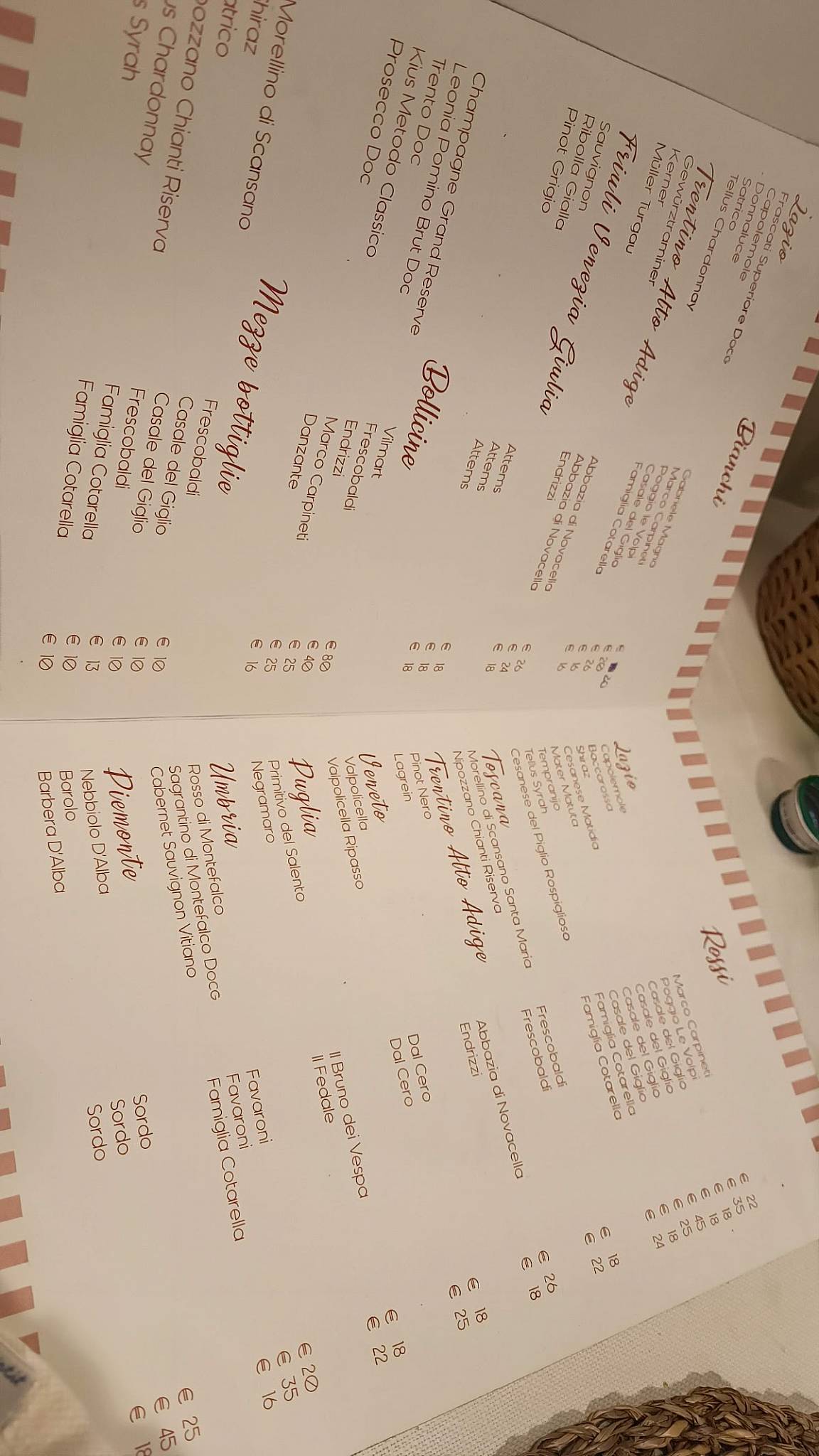Menu di Fatto in Casa - Ristorante Grottaferrata 