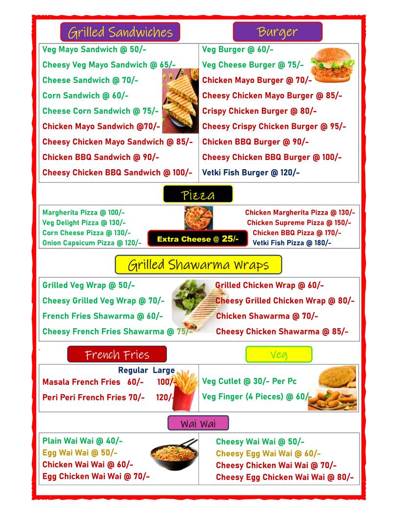 Fish Fry menu