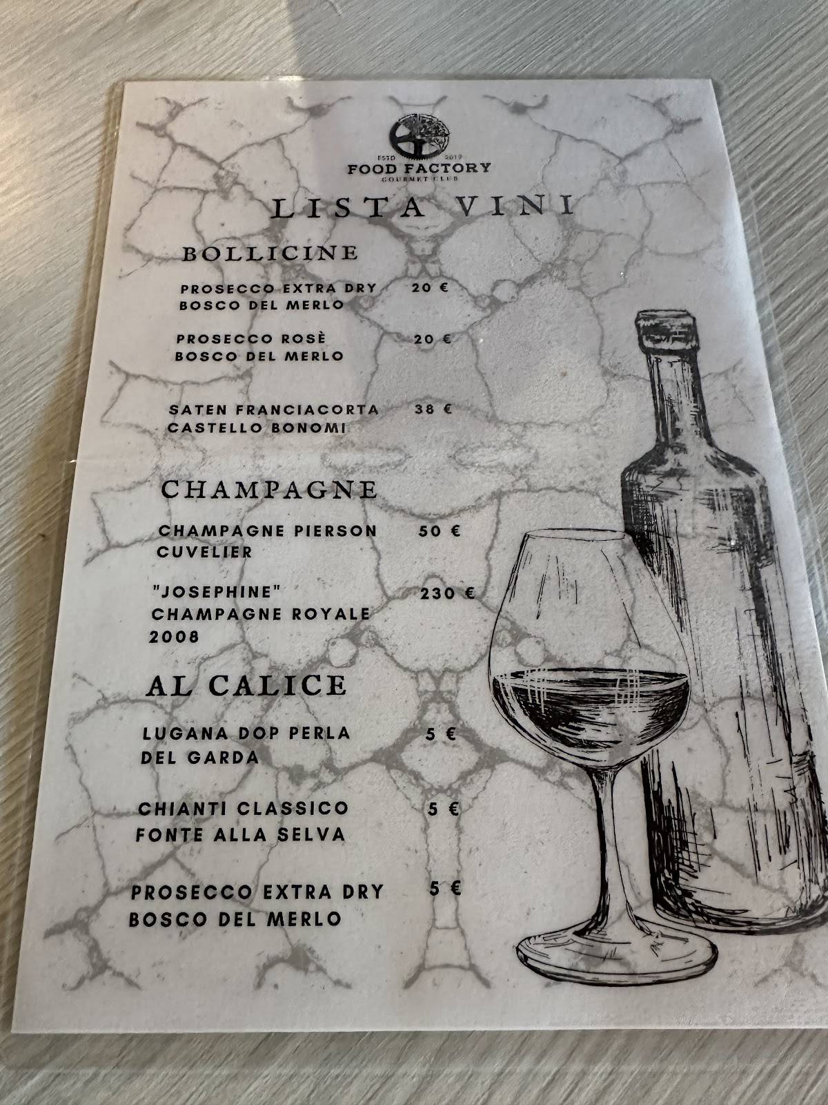 Menu di Food Factory Pizzighettone 