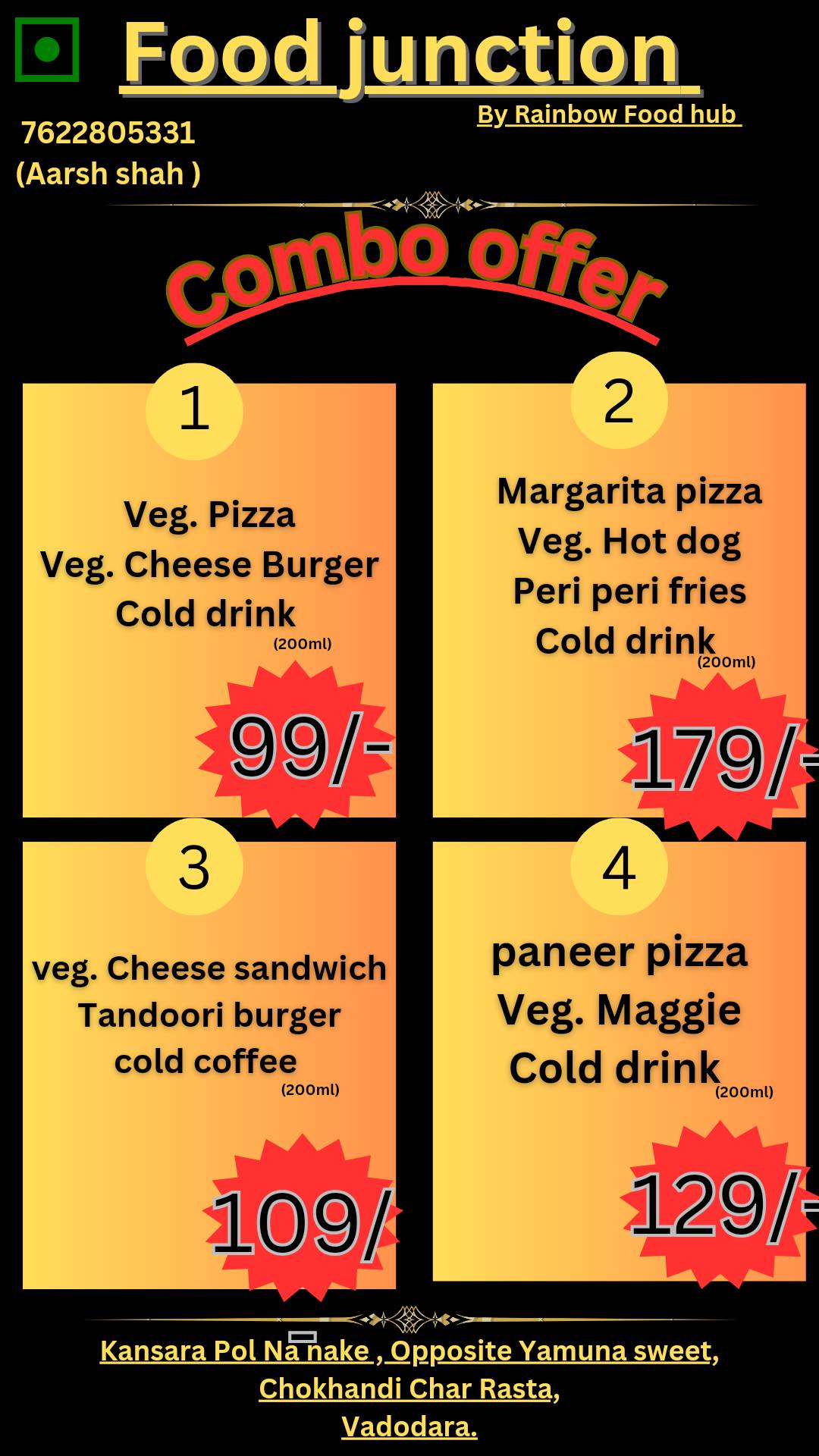Food Junction menu