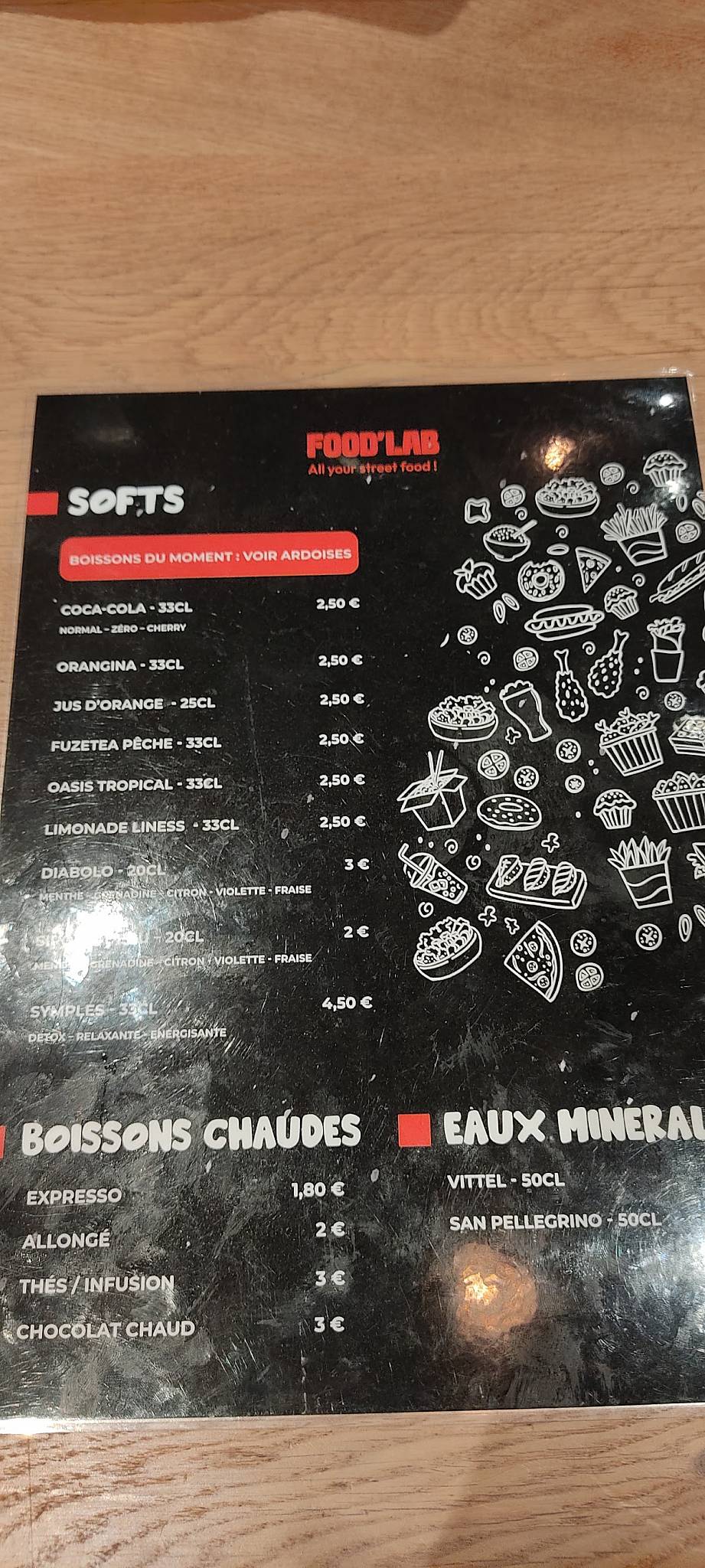 Menu de Food'Lab Nancy