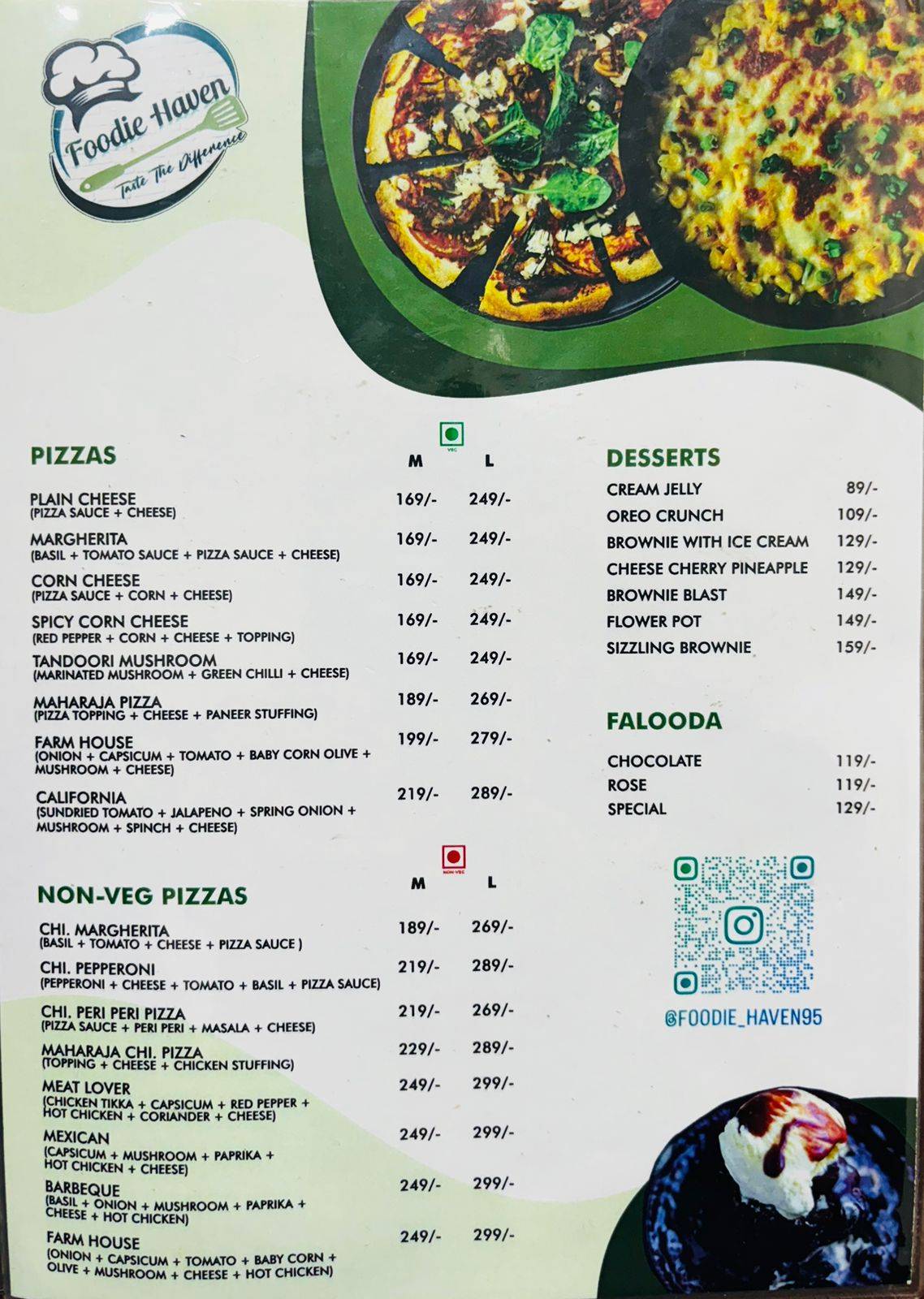 Foodie Haven menu