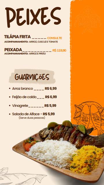 Fortal do Peixe cardápio