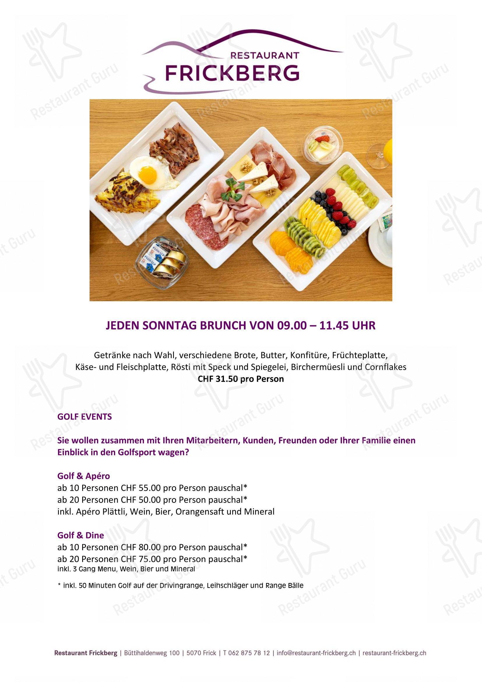 Guarda il menu di Restaurant Frickberg