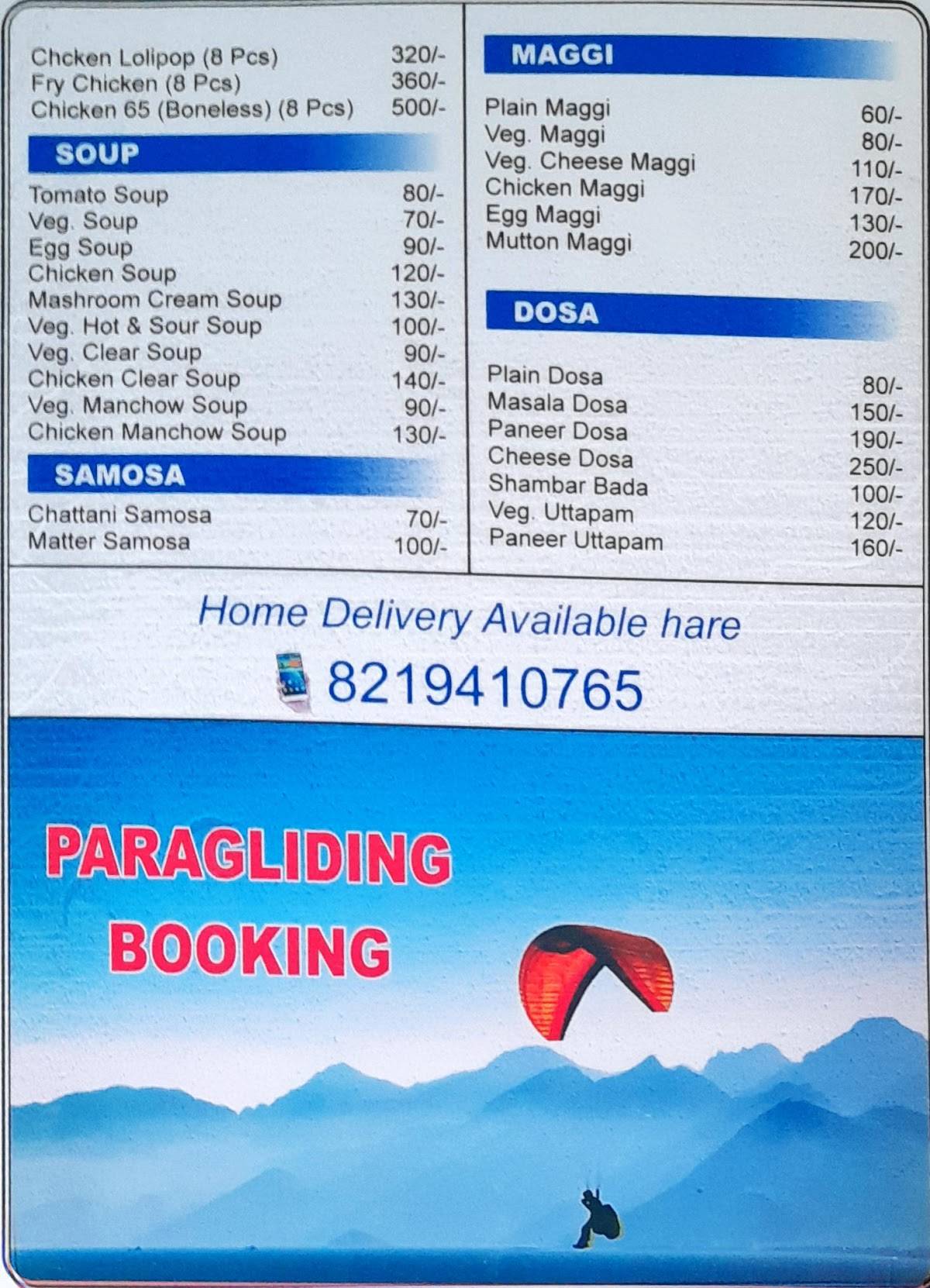 Friends Food Corner menu