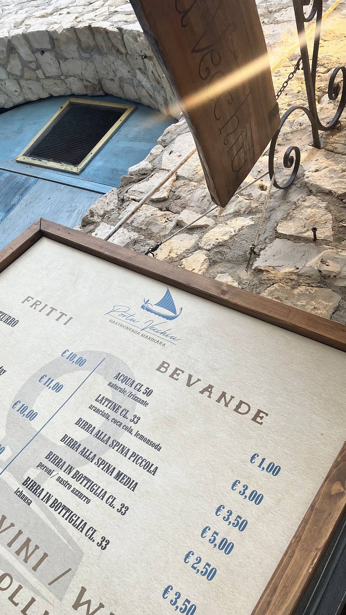 Menu di Castro Friggitoria Portu Vecchiu 