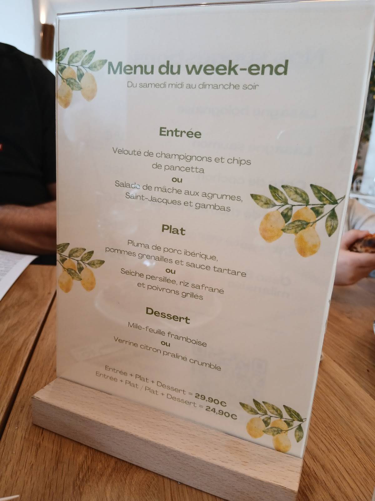 Menu de GIULIA