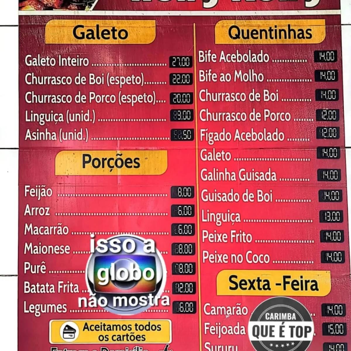 Galeto Hong Kong cardápio