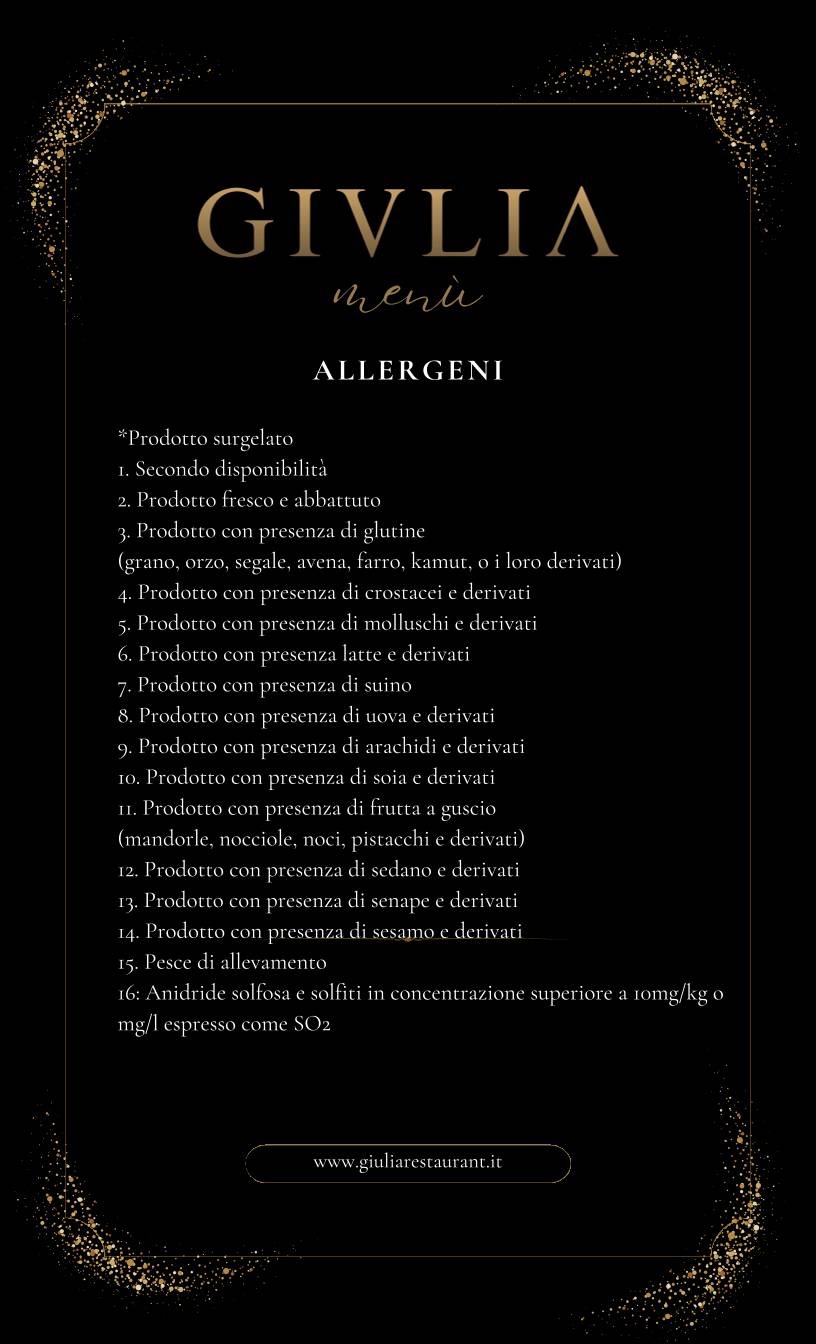 Menu di Giulia Restaurant 