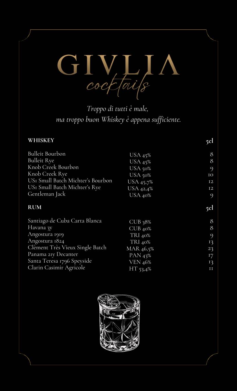 Menu di Giulia Restaurant 