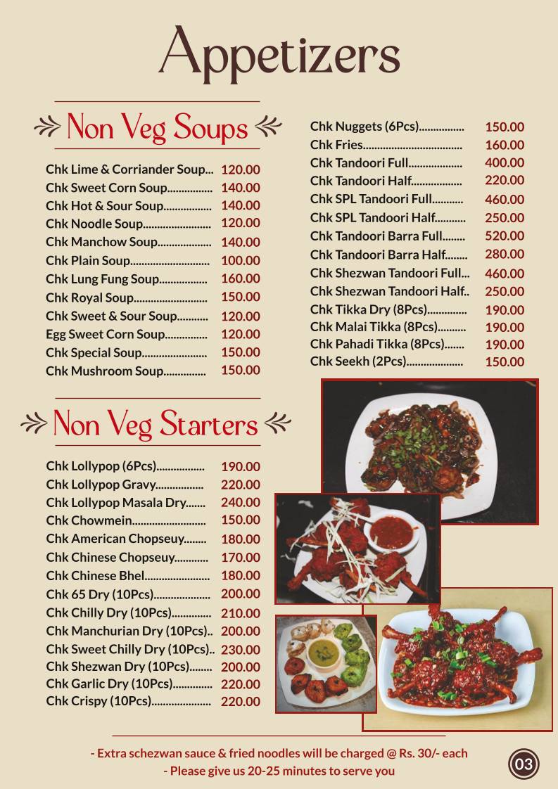 HAKIMI menu