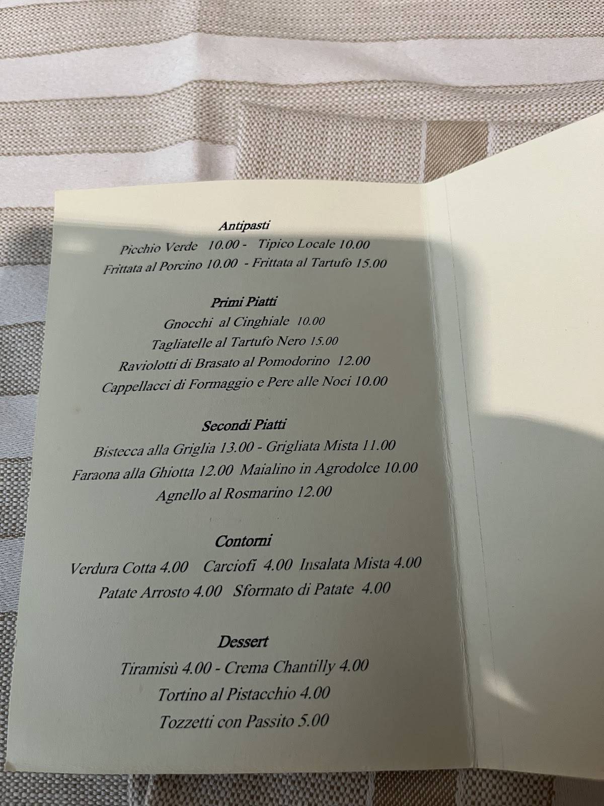 Menu di Il Picchio Verde 