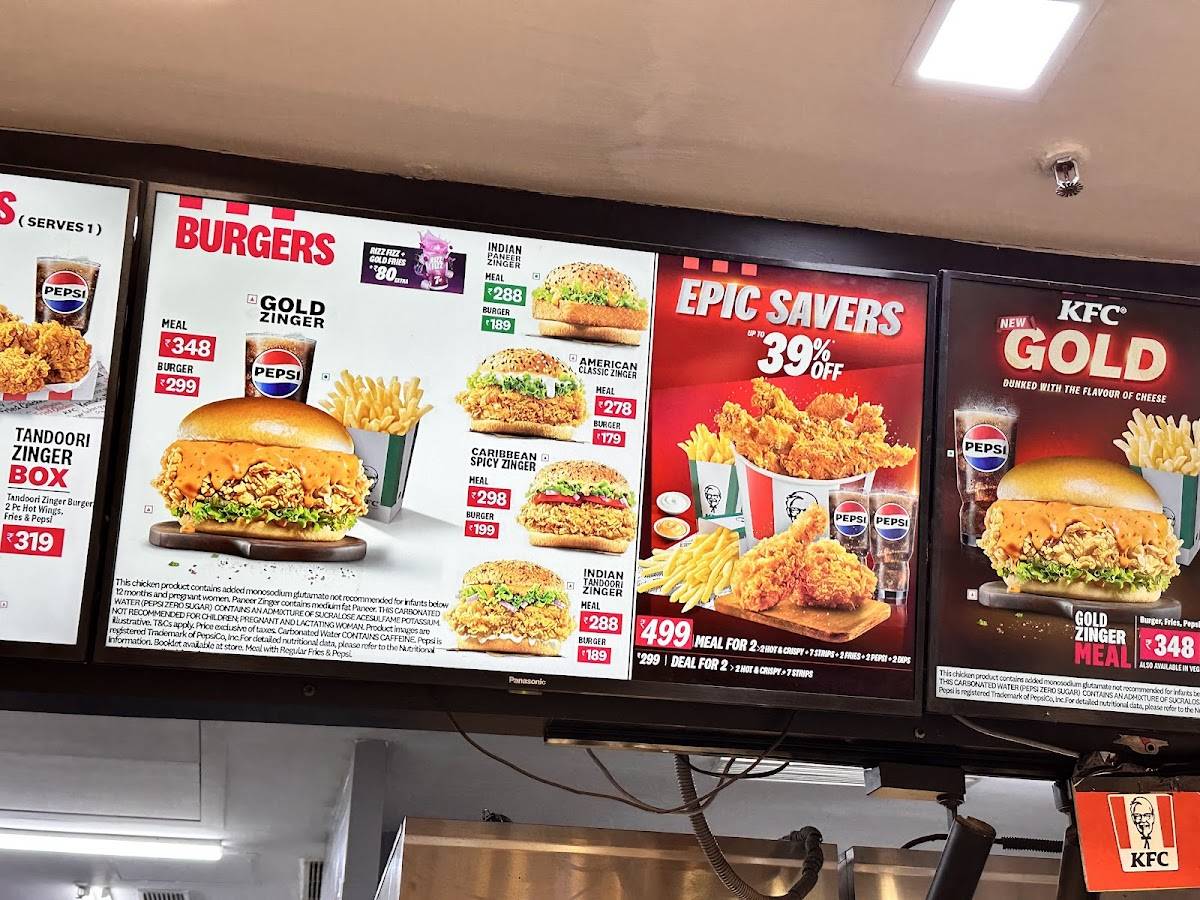 KFC menu
