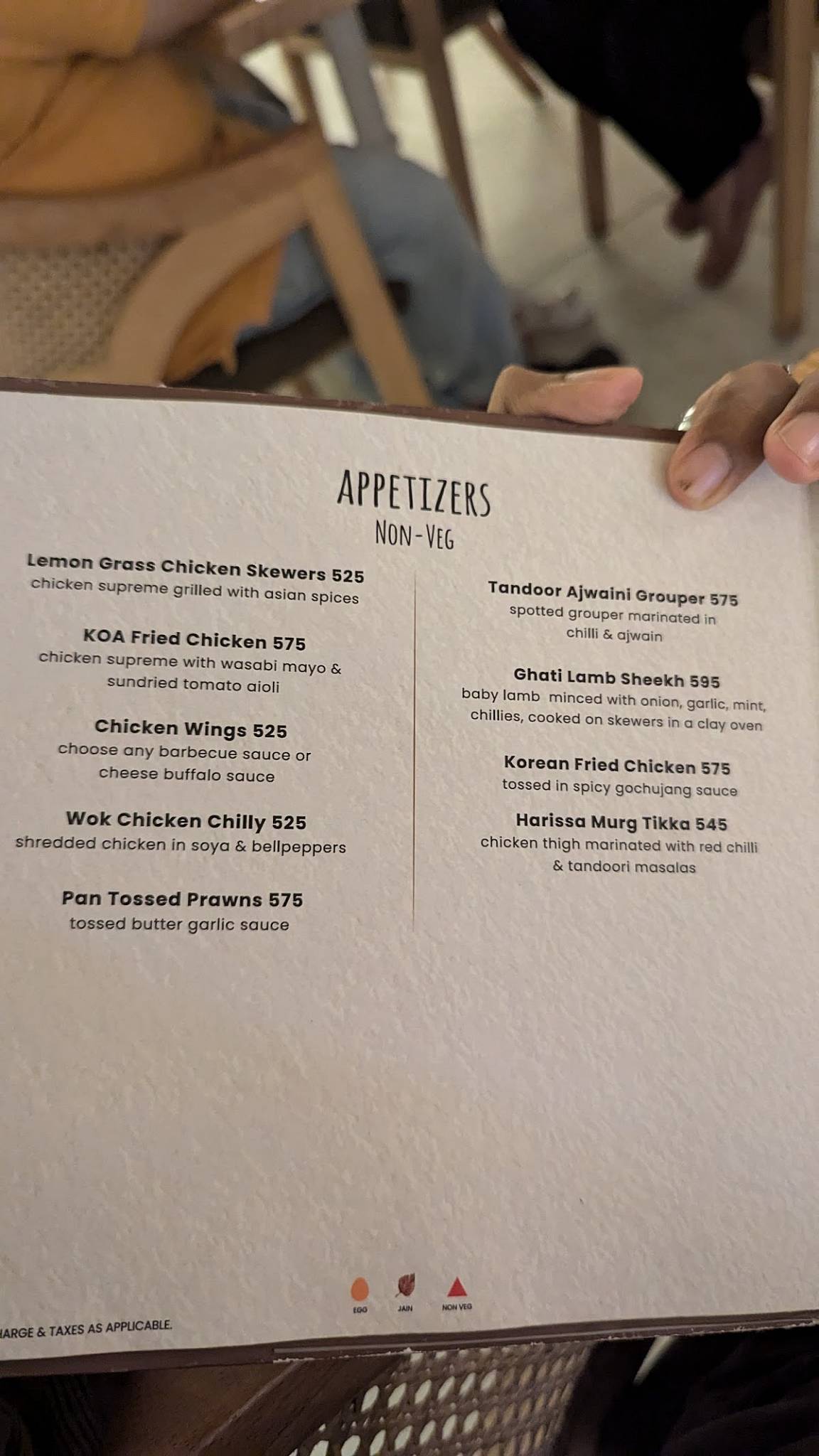 KOA - Cafe & Bar (Thane) menu