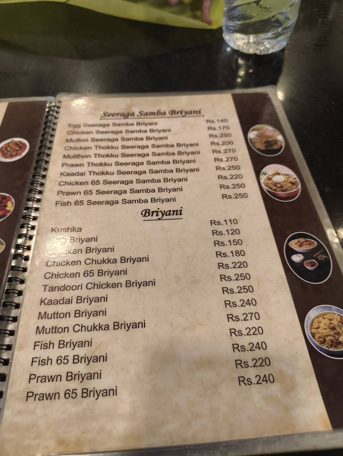 Kaimanam menu