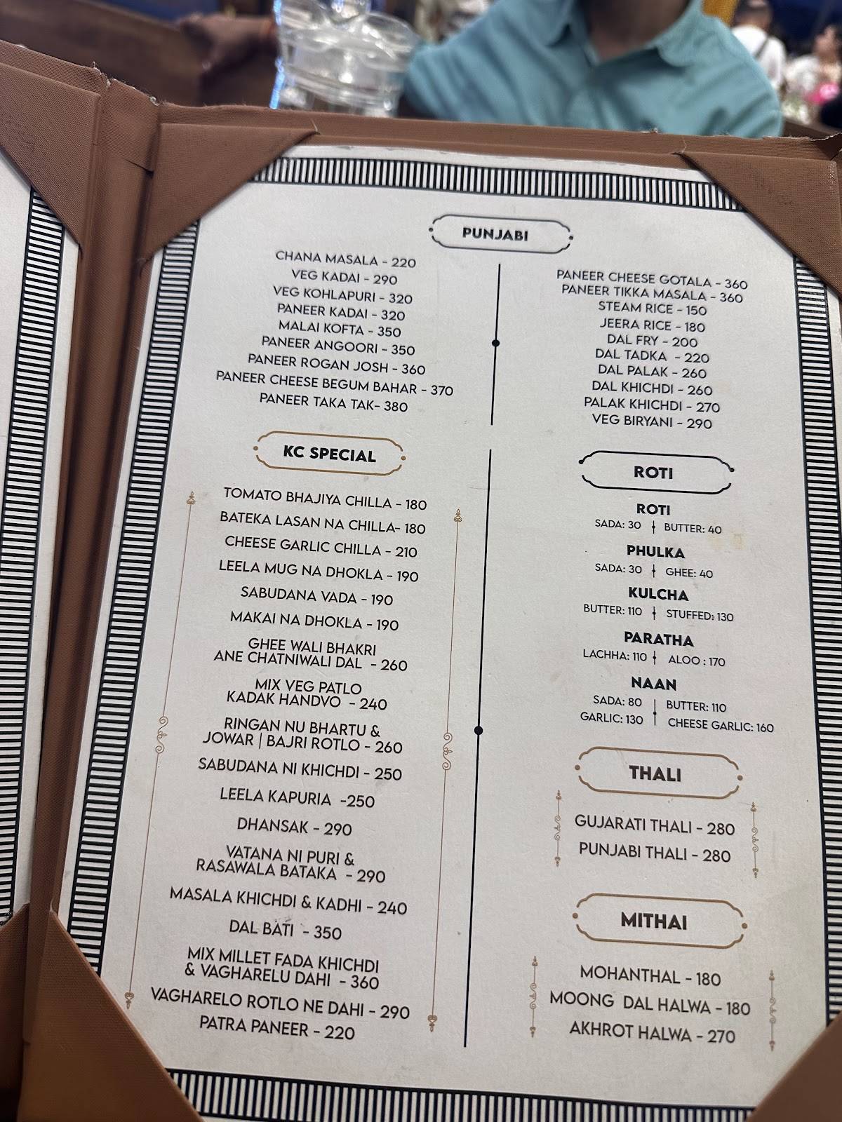 Kisna Canteen menu