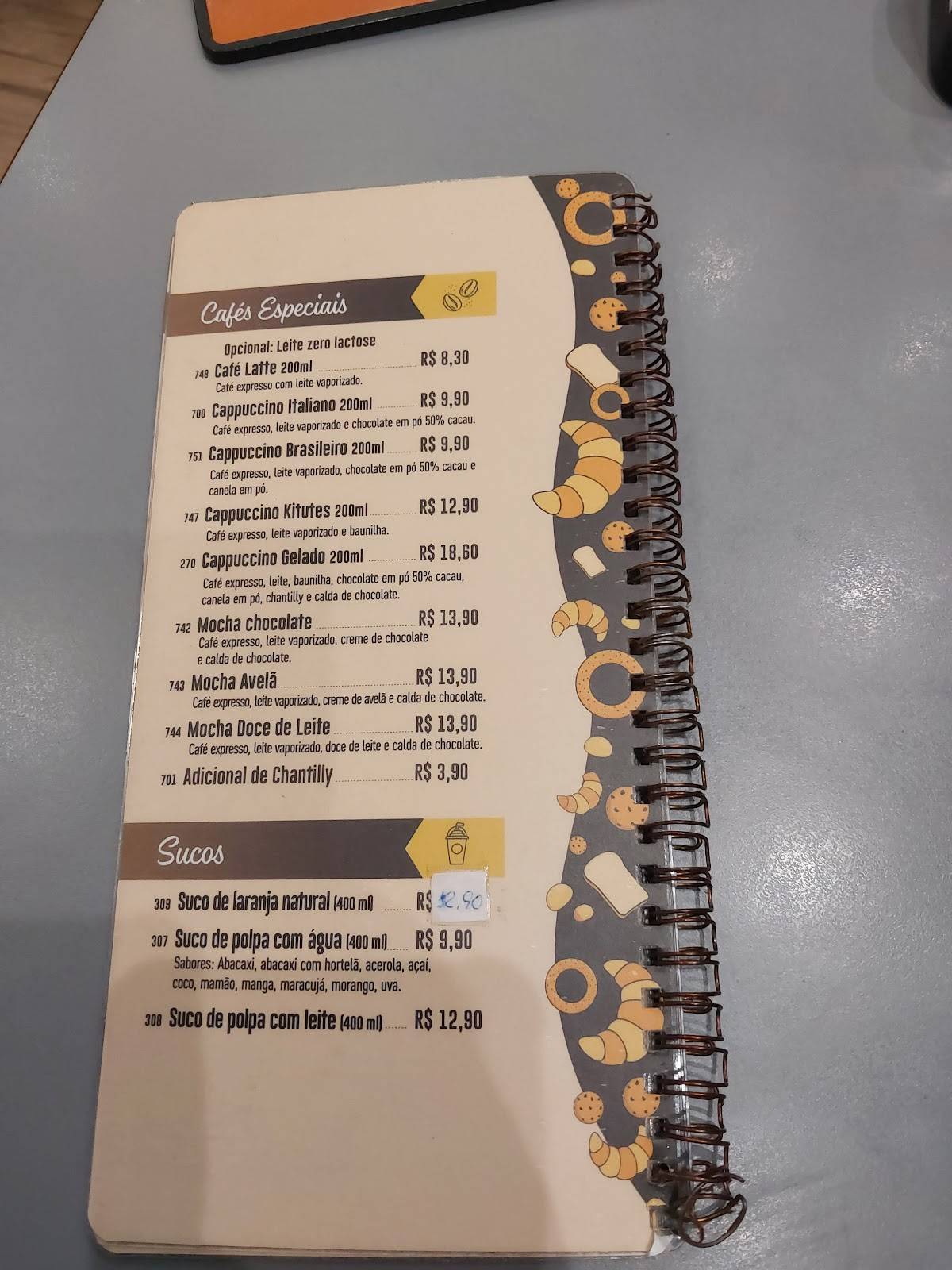 Kitutes Panificadora e Confeitaria cardápio