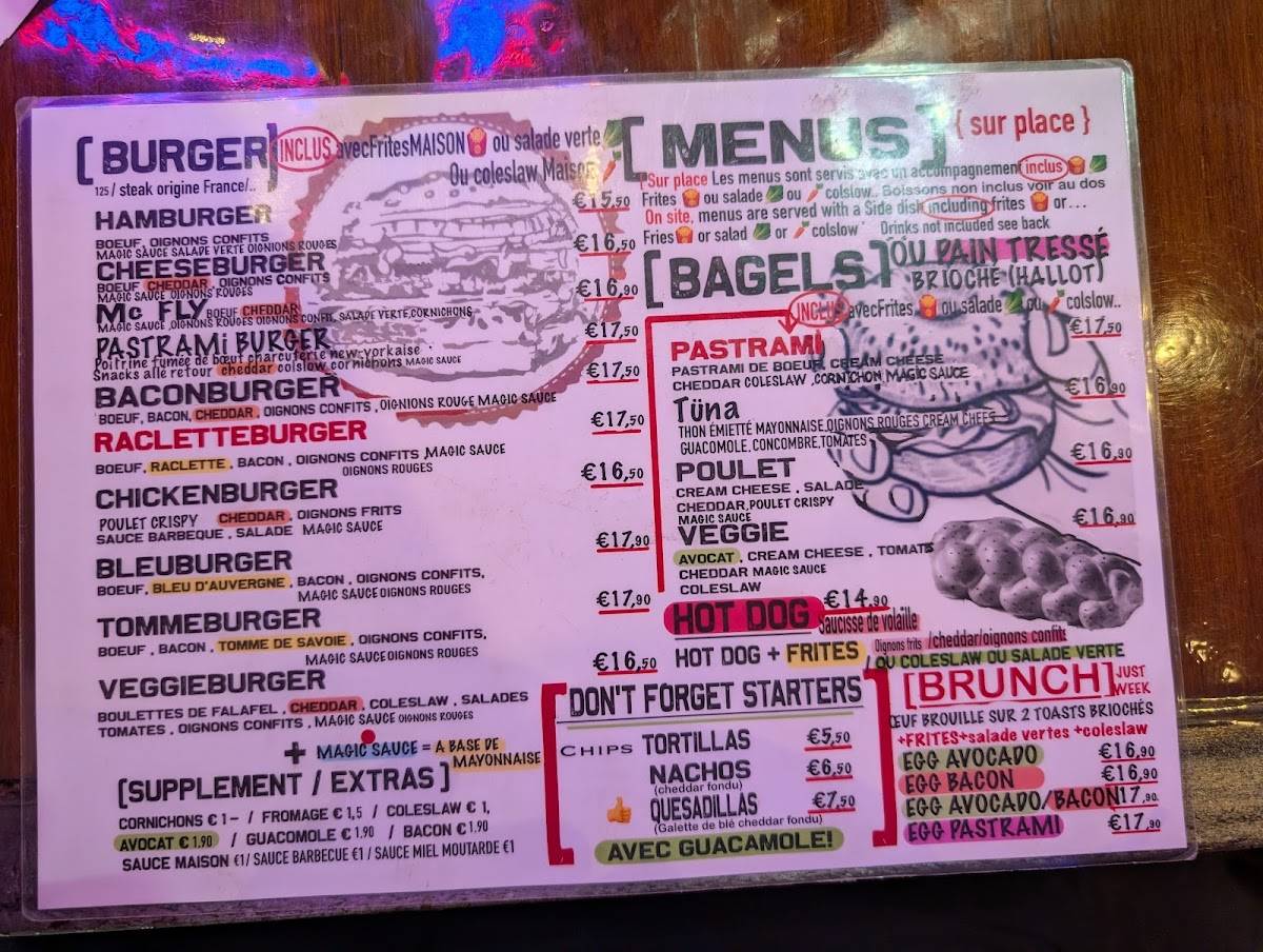 Menu de Koff Burger Montmartre