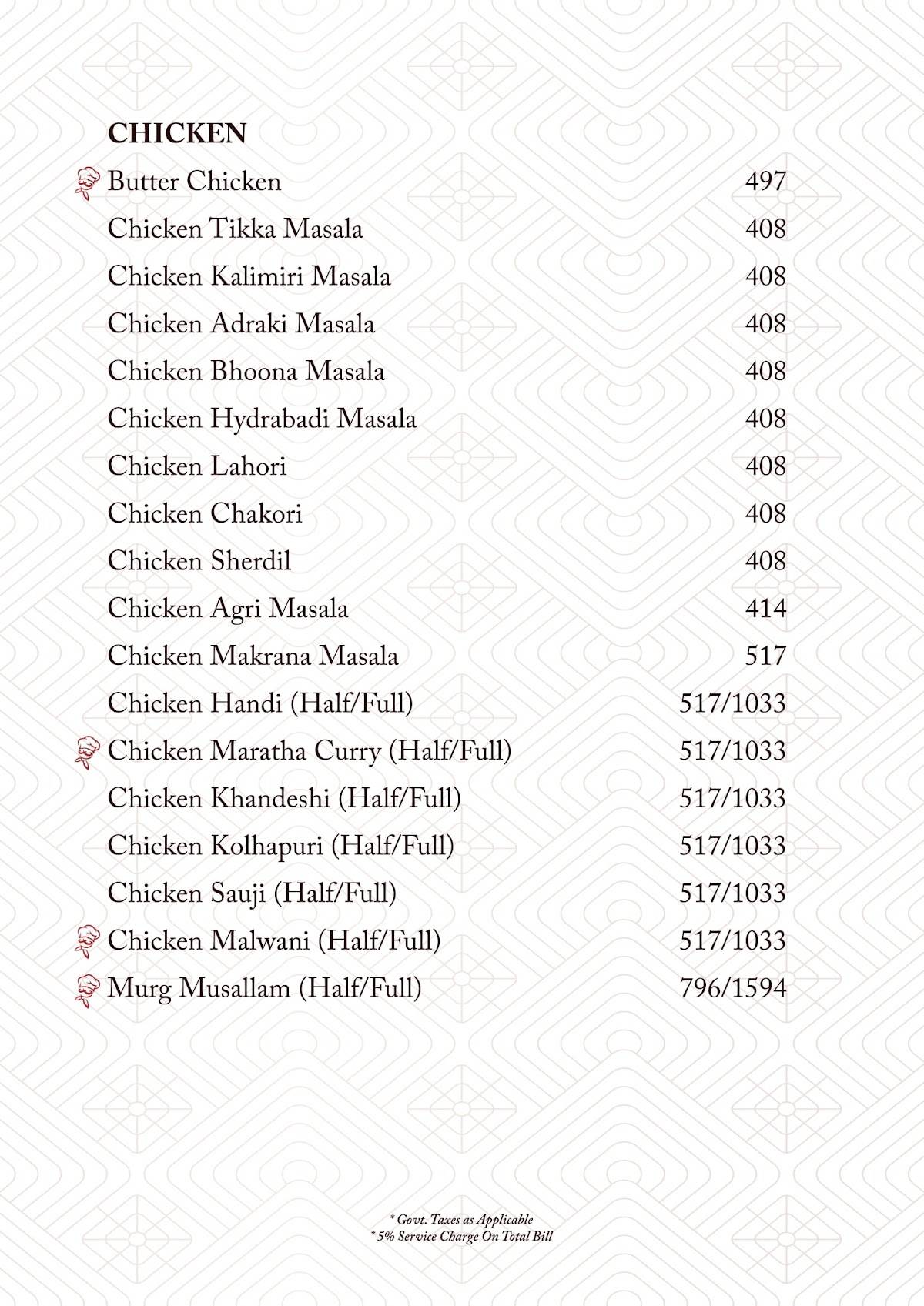 Kokkita Restaurant and Bar menu