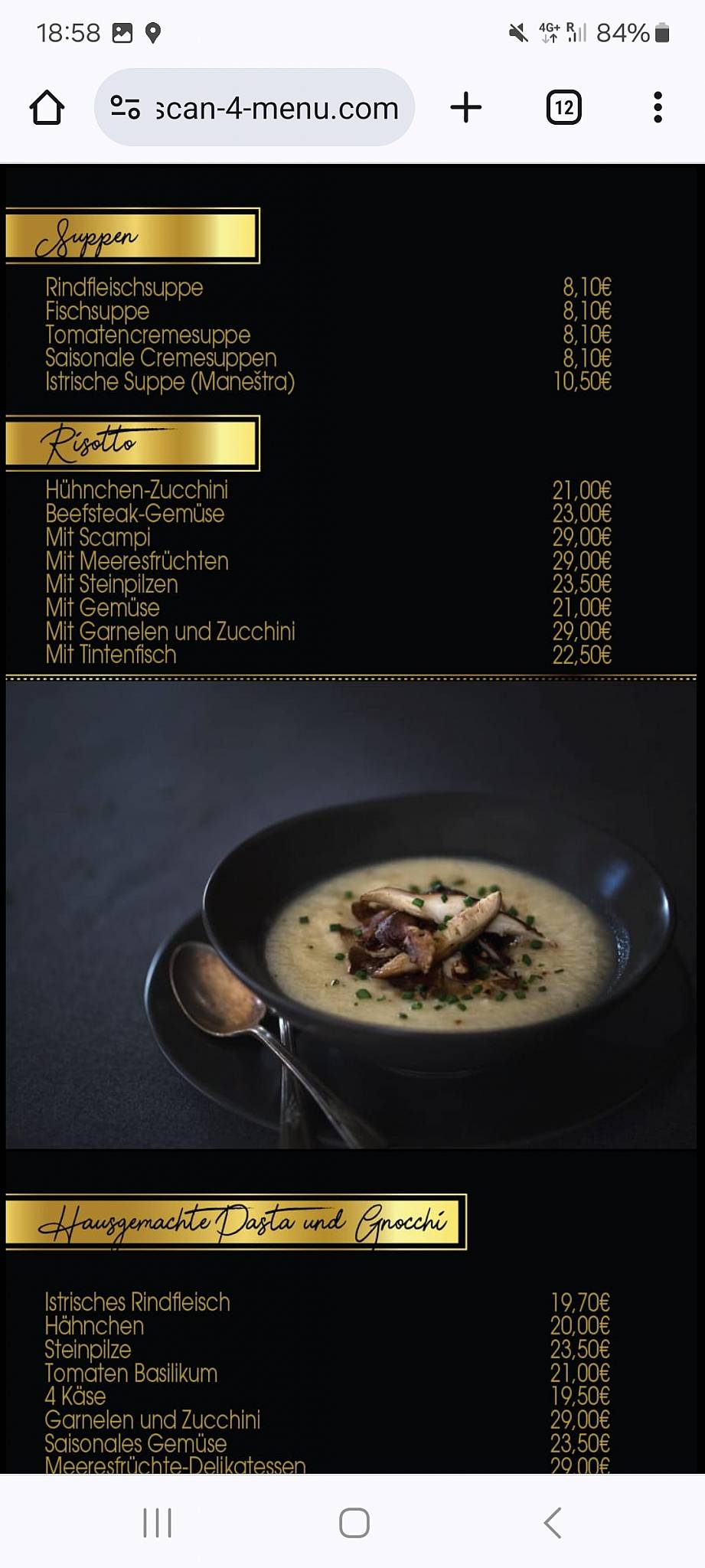 Menu di Konoba Pizzeria Gourmet 