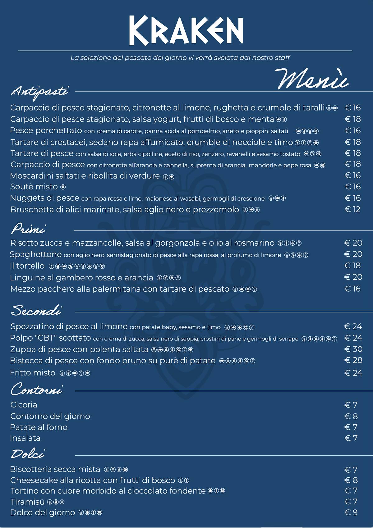 Menu di Ristorante Kraken 