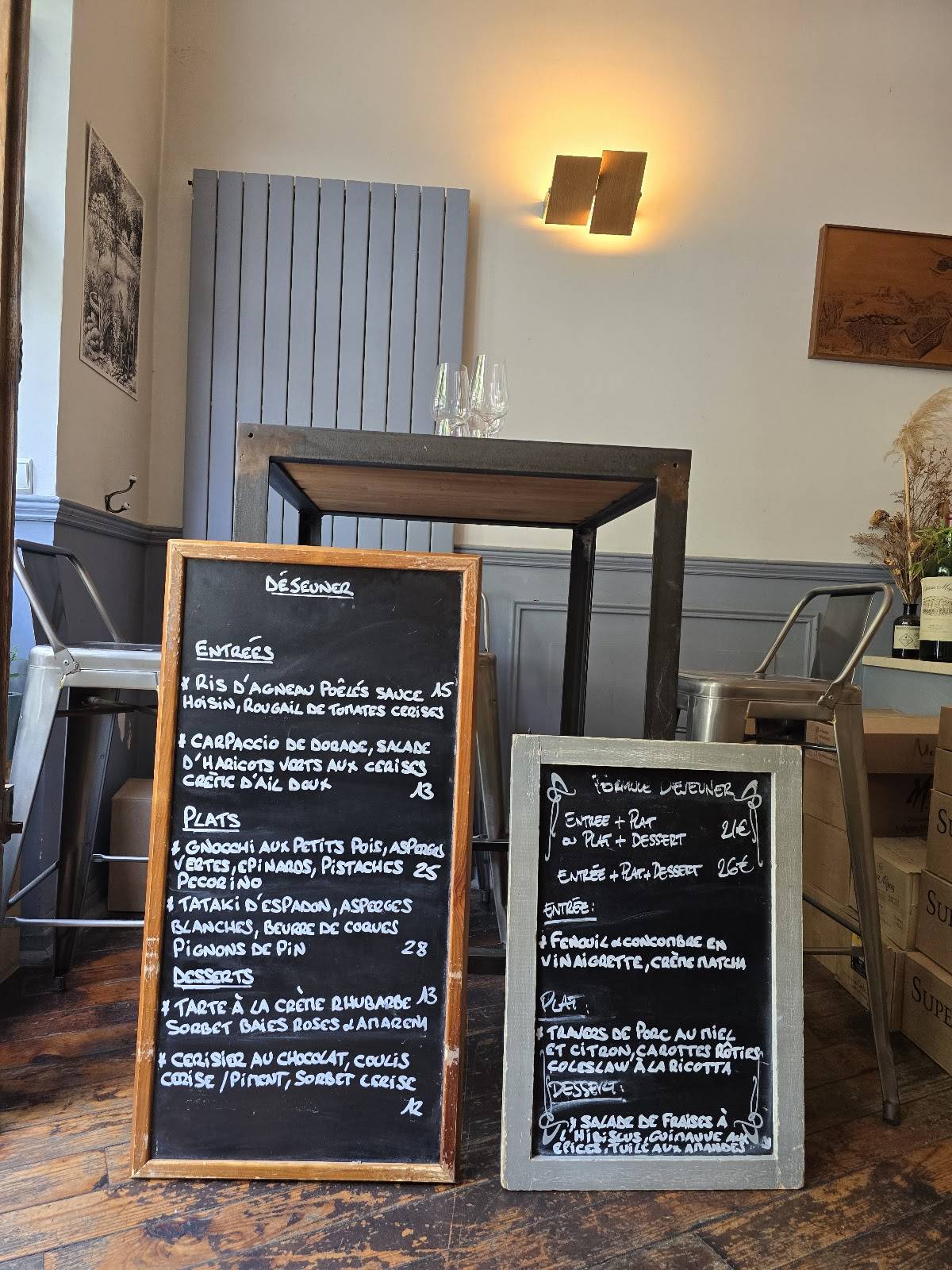 Menu de L'Esquisse