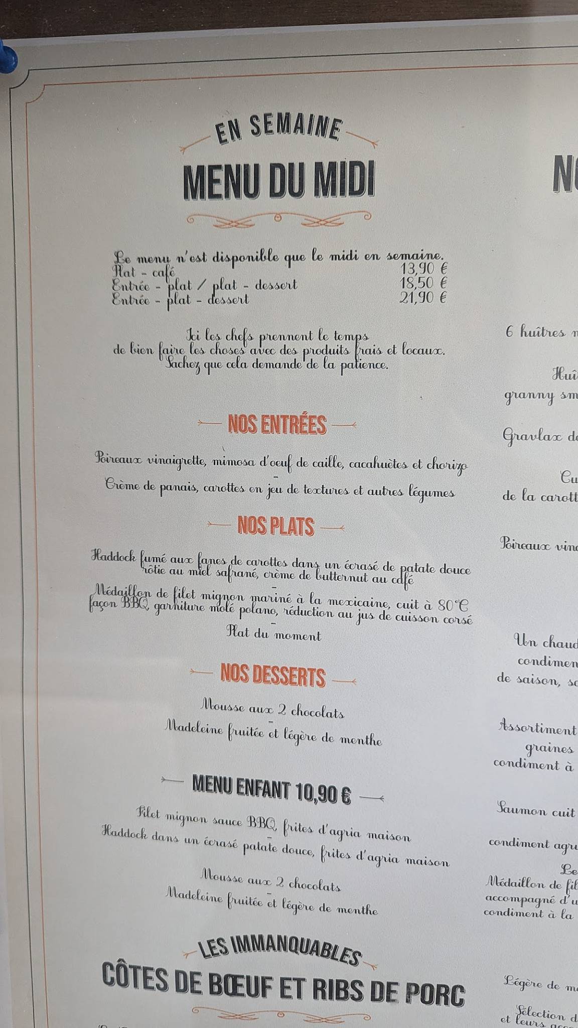 Menu de L'Insolite